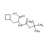 CAS 登录号：565456-75-9， 2-(叔-丁氧羰基氨基)-3-环丁基-丙酸