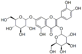 CAS 登录号：56782-99-1， 槲皮素-3-O-半乳糖苷-7-O-葡糖苷