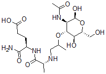 CAS 登录号：56816-18-3， N-乙酰基胞壁酰-D-丙氨酰-D-异谷氨酰胺