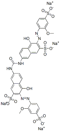 CAS#: 56878-32-1, Tetrasodium 7,7'-(Carbonyldiimino)Bis[4-Hydroxy-3-[(2-Methoxy-4-Sulphonatophenyl)Azo]Naphthalene-2-Sulphonate]