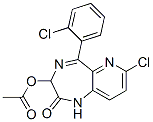 CAS 登录号：57059-34-4， 3-(乙酰氧基)-7-氯-5-(2-氯苯基)-1,3-二氢-2H-吡啶并[3,2-e]-1,4-二氮杂卓-2-酮