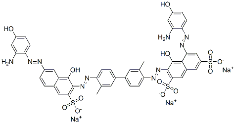 CAS#: 57167-02-9, 5-[(2-Amino-4-Hydroxyphenyl)Azo]-3-[[4'-[[7-[(2-Amino-4-Hydroxyphenyl)Azo]-1-Hydroxy-3-Sulfo-2-Naphthalenyl]Azo]-3,3'-Dimethyl[1,1'-Biphenyl]-4-Yl]Azo]-4-Hydroxy-2,7-Naphthalenedisulfonic Acid Sodium Salt