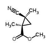 CAS 登录号：57234-24-9， 甲基(1R,2S)-2-氰基-1,2-二甲基环丙烷羧酸酯