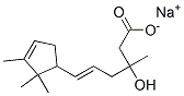 CAS 登录号：57272-29-4， 3-羟基-3-甲基-6-(2,2,3-三甲基-3-环戊烯-1-基)-5-己烯酸钠盐