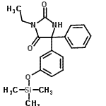 CAS 登录号：57326-24-6， 3-乙基-5-苯基-5-{3-[(三甲基硅烷基)氧基]苯基}-2,4-咪唑烷二酮