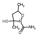 CAS 登录号：57336-94-4， 3-羟基-3,5-二甲基-1,2-恶唑烷-2-甲酰胺