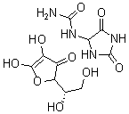 CAS 登录号:57448-83-6, (2,5-二氧代咪唑烷-4-基)脲 L-抗坏血酸盐