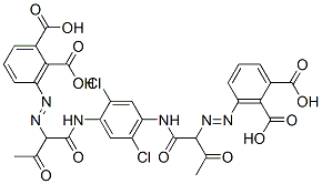 CAS#: 57532-26-0, 3,3'-[(2,5-Dichloro-1,4-Phenylene)Bis[Imino(1-Acetyl-2-Oxoethane-1,2-Diyl)Azo]]Bisphthalic Acid