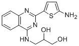 CAS 登录号：57584-57-3， 3-((2-(5-氨基-2-噻吩基)-4-喹唑啉基)氨基)-1,2-丙烷二醇