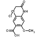 CAS 登录号：57645-26-8， 5-氯-4-[(氯乙酰基)氨基]-2-甲氧基苯甲酸