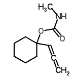 CAS 登录号：57649-53-3， 1-丙二烯基环己基甲基氨基甲酸酯
