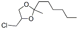 CAS 登录号：57840-72-9， 4-(氯甲基)-2-己基-2-甲基-1,3-二氧戊环