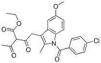 CAS 登录号：57846-36-3， 2-乙酰基-4-[1-(4-氯苯甲酰基)-5-甲氧基-2-甲基-1H-吲哚-3-基]-3-氧代丁酸乙酯