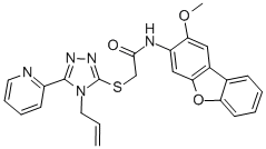 CAS#: 578745-65-0, N-(2-Methoxy-3-Dibenzofuranyl)-2-[[4-(2-Allyl)-5-(Pyridin-2-Yl)-4H-1,2,4-Triazol-3-Yl]Thio]-Acetamide