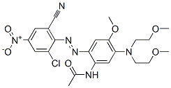 CAS#: 58049-96-0, N-[5-[Bis(2-Methoxyethyl)Amino]-2-[(2-Chloro-6-Cyano-4-Nitrophenyl)Azo]-4-Methoxyphenyl]-Acetamide