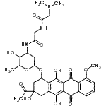 CAS#: 58161-65-2, 3-Acetyl-3,5,12-Trihydroxy-10-Methoxy-6,11-Dioxo-1,2,3,4,6,11-Hexahydro-1-Tetracenyl 2,3,6-Trideoxy-3-[(N,N-Dimethylglycylglycyl)Amino]Hexopyranoside