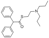 CAS 登录号：5835-72-3， 2-二丙基氨基乙基二苯基硫代乙酸酯