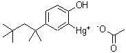 CAS 登录号：584-18-9， 2-羟基-5-(1,1,3,3-四甲基丁基)苯基汞乙酸盐