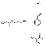 CAS#: 58479-10-0, 2-Methyl-2-Propenoic acid polymer with butyl 2-propenoate and ethenylbenzene ammonium salt