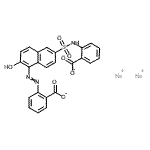 CAS 登录号：5850-46-4， 二钠2-[({5-[(2-羧基苯基)偶氮]-6-羟基-2-萘基}磺酰基)氨基]苯甲酸酯