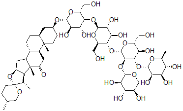 CAS#: 58546-18-2, (25R)-3beta-[[4-O-[4-O-[2-O-[3-O-(6-Deoxy-alpha-L-Mannopyranosyl)-beta-D-Xylopyranosyl]-beta-D-Glucopyranosyl]-beta-D-Glucopyranosyl]-beta-D-Galactopyranosyl]Oxy]-5alpha-Spirostan-12-One