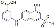 CAS 登录号：5855-83-4， 3-(5-羟基-7-磺基萘-2-基氨基)苯甲酸