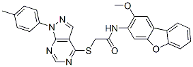 CAS#: 585562-55-6, N-(2-Methoxy-3-Dibenzofuranyl)-2-[[1-(4-Methylphenyl)-1H-Pyrazolo[3,4-d]Pyrimidin-4-Yl]Thio]-Acetamide