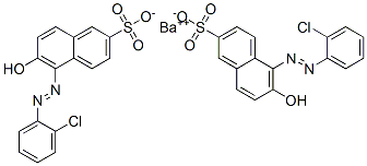 CAS 登录号：5858-88-8， 5-[(2-氯苯基)偶氮]-6-羟基萘-2-磺酸钡