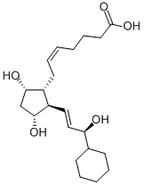 CAS 登录号：58611-97-5， (5Z)-7-[(1R,2R,3R,5S)-2-[(1E,3S)-3-环己基-3-羟基-1-丙烯基]-3,5-二羟基环戊基]-5-庚烯酸