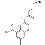 CAS 登录号：586391-25-5， 3,5-二碘-2-[(戊酰硫代氨基甲酰)氨基]苯甲酸