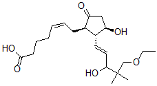 CAS 登录号：58687-40-4， (Z)-7-[(1R,2R,3R)-2-[(E)-5-乙氧基-3-羟基-4,4-二甲基戊-1-烯基]-3-羟基-5-氧代环戊基]庚-5-烯酸