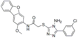 CAS#: 587005-46-7, 2-[[4-Amino-5-(3-Chlorophenyl)-4H-1,2,4-Triazol-3-Yl]Thio]-N-(2-Methoxy-3-Dibenzofuranyl)-Acetamide