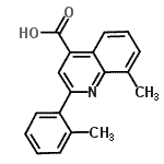CAS 登录号：587850-80-4， 8-甲基-2-(2-甲基苯基)-4-喹啉羧酸