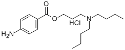 CAS 登录号：5892-15-9， 3-(二丁基氨基)丙基 4-氨基苯甲酸酯单盐酸盐