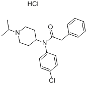 CAS 登录号:58934-46-6, N-(4-氯苯基)-N-(1-异丙基-4-哌啶基)苯乙酰胺单盐酸盐