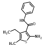 CAS#: 590353-67-6, 2-Amino-4-Ethyl-5-Methyl-N-Phenyl-3-Thiophenecarboxamide