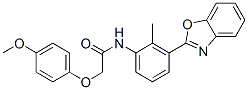 CAS 登录号：590396-01-3， N-[3-(2-苯并恶唑基)-2-甲基苯基]-2-(4-甲氧基苯氧基)-乙酰胺