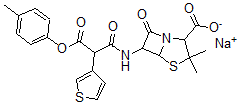 CAS#: 59070-06-3, 6alpha-[[(R)-3-(4-Methylphenoxy)-1,3-Dioxo-2-(3-Thienyl)Propyl]Amino]Penicillanic Acid Sodium Salt