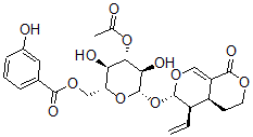 CAS#: 59193-73-6, [(4aS)-4,4aalpha,5,6-Tetrahydro-5beta-Ethenyl-1-Oxo-1H,3H-Pyrano[3,4-c]Pyran-6alpha-Yl]3-O-Acetyl-2-O-(3-Hydroxybenzoyl)-beta-D-Glucopyranoside