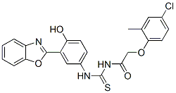 CAS#: 593238-40-5, N-[[[3-(2-Benzoxazolyl)-4-Hydroxyphenyl]Amino]Thioxomethyl]-2-(4-Chloro-2-Methylphenoxy)-Acetamide