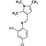 CAS#: 593272-56-1, 5-Chloro-2-{(E)-[(1,2,5-Trimethyl-1H-Pyrrol-3-Yl)Methylene]Amino}Phenol