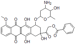 CAS#: 59367-03-2, (8S-cis)-10-((3-Amino-2,3,6-Trideoxy-alpha-L-Lyxo-Hexopyranosyl)Oxy)-8 -((Benzoyloxy)Acetyl)-7,8,9,10-Tetrahydro-6,8,11-Trihydroxy-1-Methoxy- 5,12-Naphthacenedione