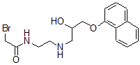 CAS#: 59479-82-2, N-(2-Hydroxy-3-(1-naphthyloxy)propyl)-N'-bromoacetylethylenediamine