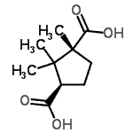 CAS 登录号:595-32-4, (1R,3R)-1,2,2-三甲基-1,3-环戊烷二甲酸