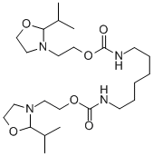 CAS 登录号：59719-67-4， 二[2-[2-(1-甲基乙基)-3-恶唑烷基]乙基] 1,6-己烷二基二氨基甲酸酯