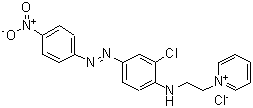 CAS 登录号：59827-64-4， 1-[2-[[2-氯-4-[2-(4-硝基苯基)偶氮]苯基]氨基]乙基]-吡啶鎓氯化物