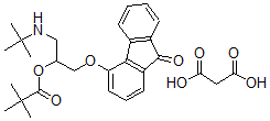 CAS#: 59866-14-7, 4-(3-Tertbutylamino-2-pivaloyloxypropoxy)-9-fluorenone hydrogen malonate