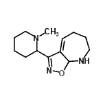 CAS#: 602269-26-1, 3-(1-Methyl-2-piperidinyl)-6,7,8,8a-tetrahydro-5H-[1,2]oxazolo[5,4-b]azepine