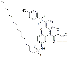 CAS#: 60247-61-2, N-[2-Chloro-5-[(Hexadecylsulphonyl)Amino]Phenyl]-2-[4-[(4-Hydroxyphenyl)Sulphonyl]Phenoxy]-4,4-Dimethyl-3-Oxovaleramide