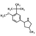 CAS#: 603068-79-7, 2-[4-Methoxy-3-(2-methyl-2-propanyl)phenyl]-4-methylpyrrolidine